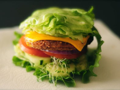 2 hamburguesas ligeras y saludables sin pan