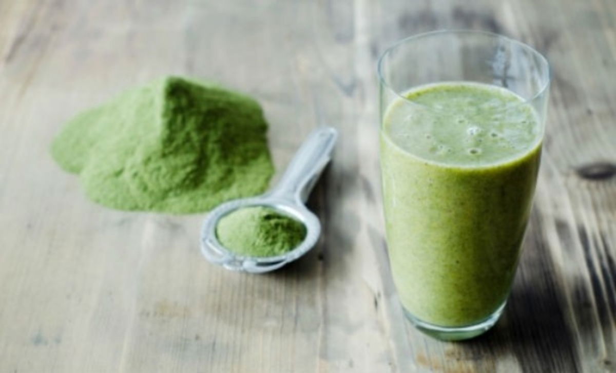 Leche soja y espirulina