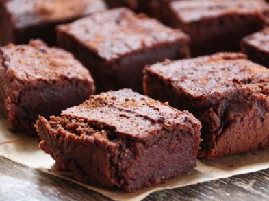 Brownie de chocolate y batata bajo en grasa