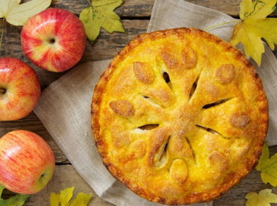 Pie de manzana bajo en calorías