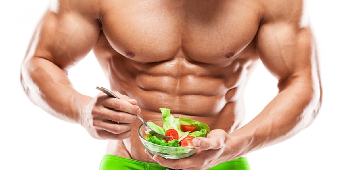 Culturista alimentación saludable