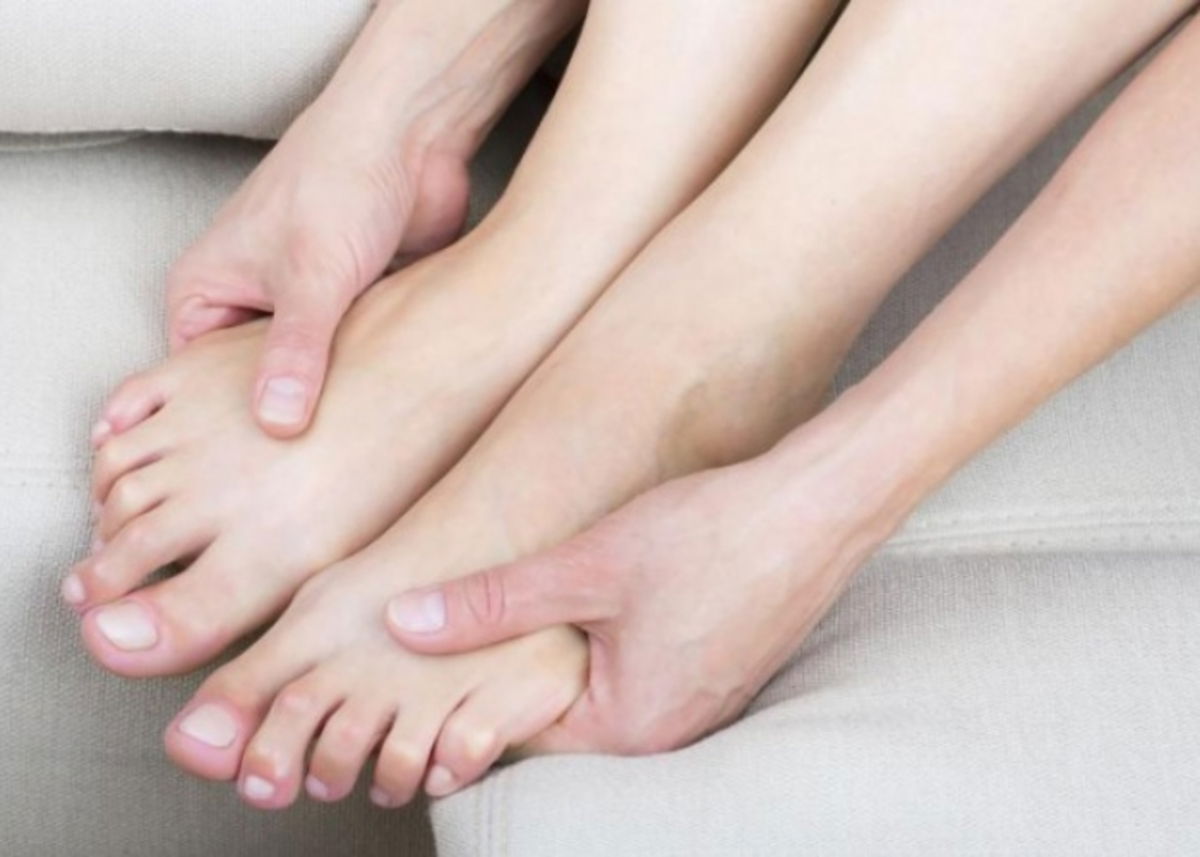 Relajar pies movimientos