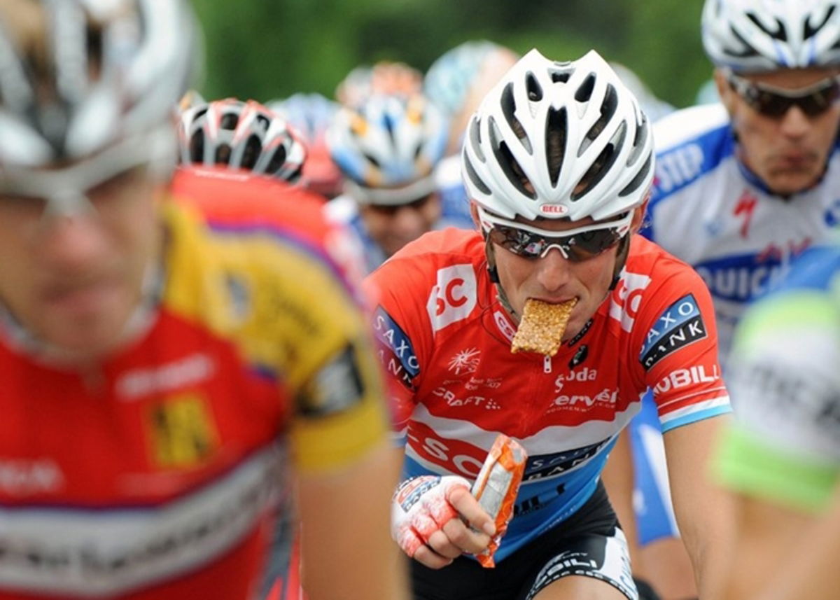 Ciclista comiento barrita energética