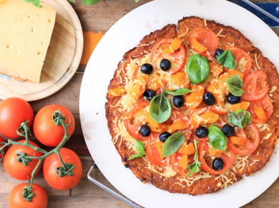 Receta saludable de pizza con masa de zanahoria