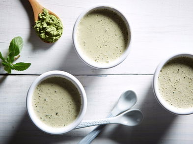 Natilla de té matcha, receta paso a paso