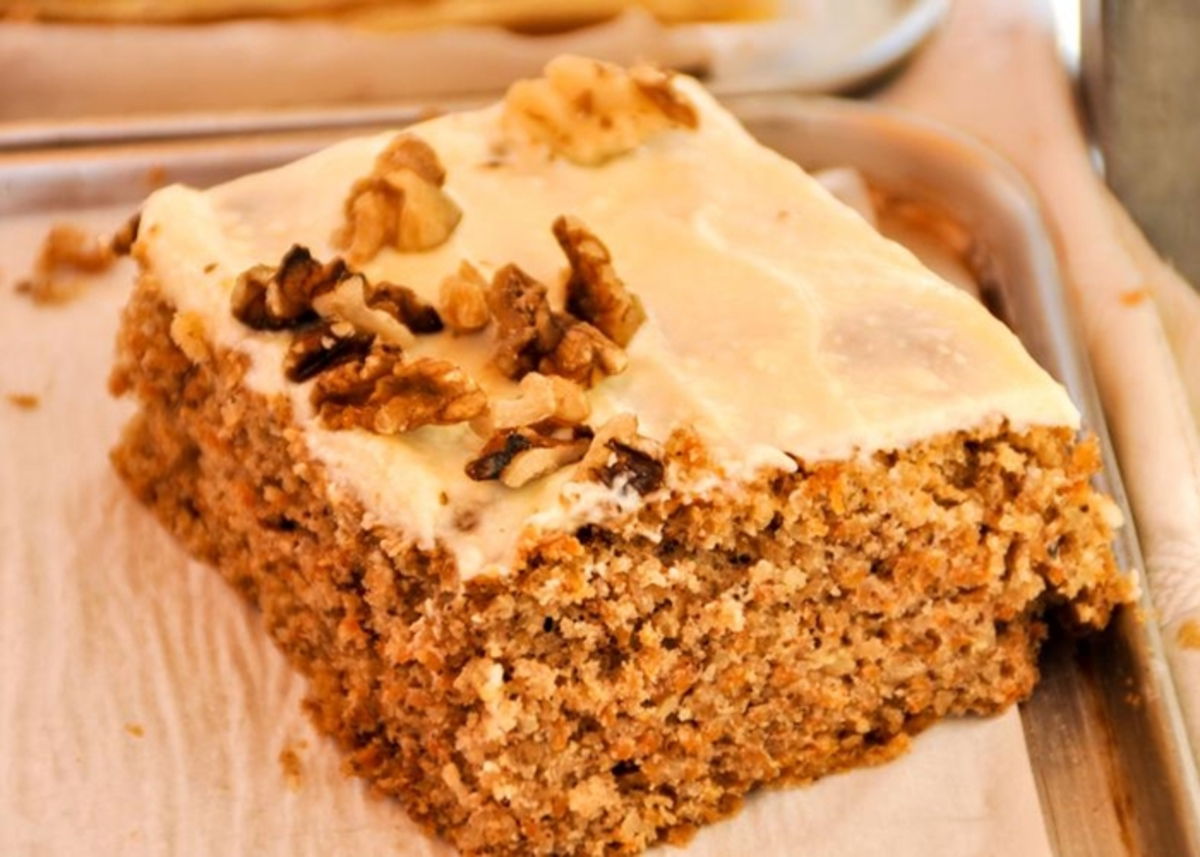 Receta de bizcocho de manzana, plátanos y nueces