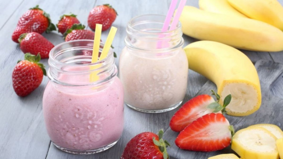 Batido de plátano yogur