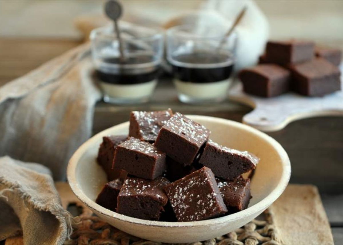 Brownie chocolate almendras