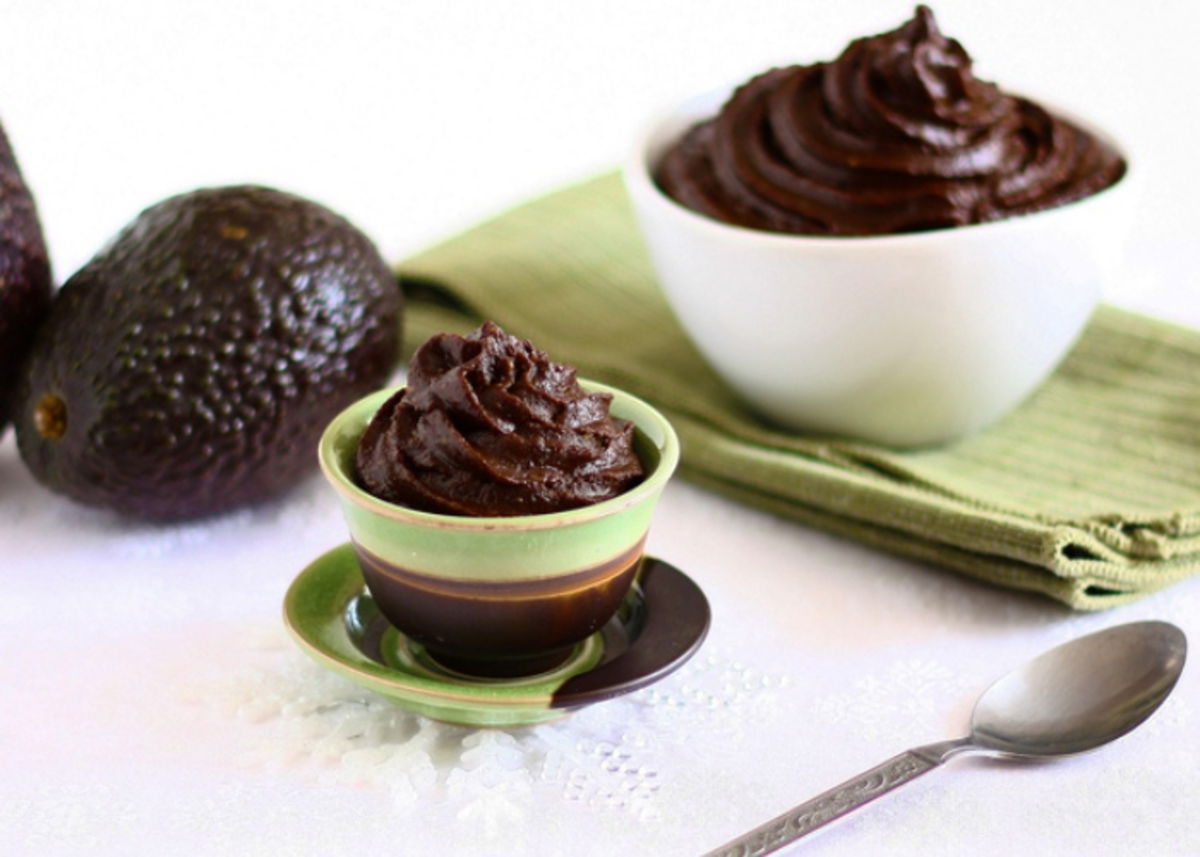 Pudín aguacate chocolate