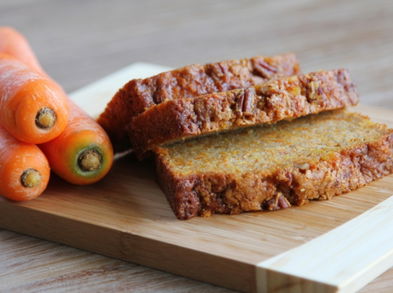 Pan de zanahoria libre de lactosa y gluten
