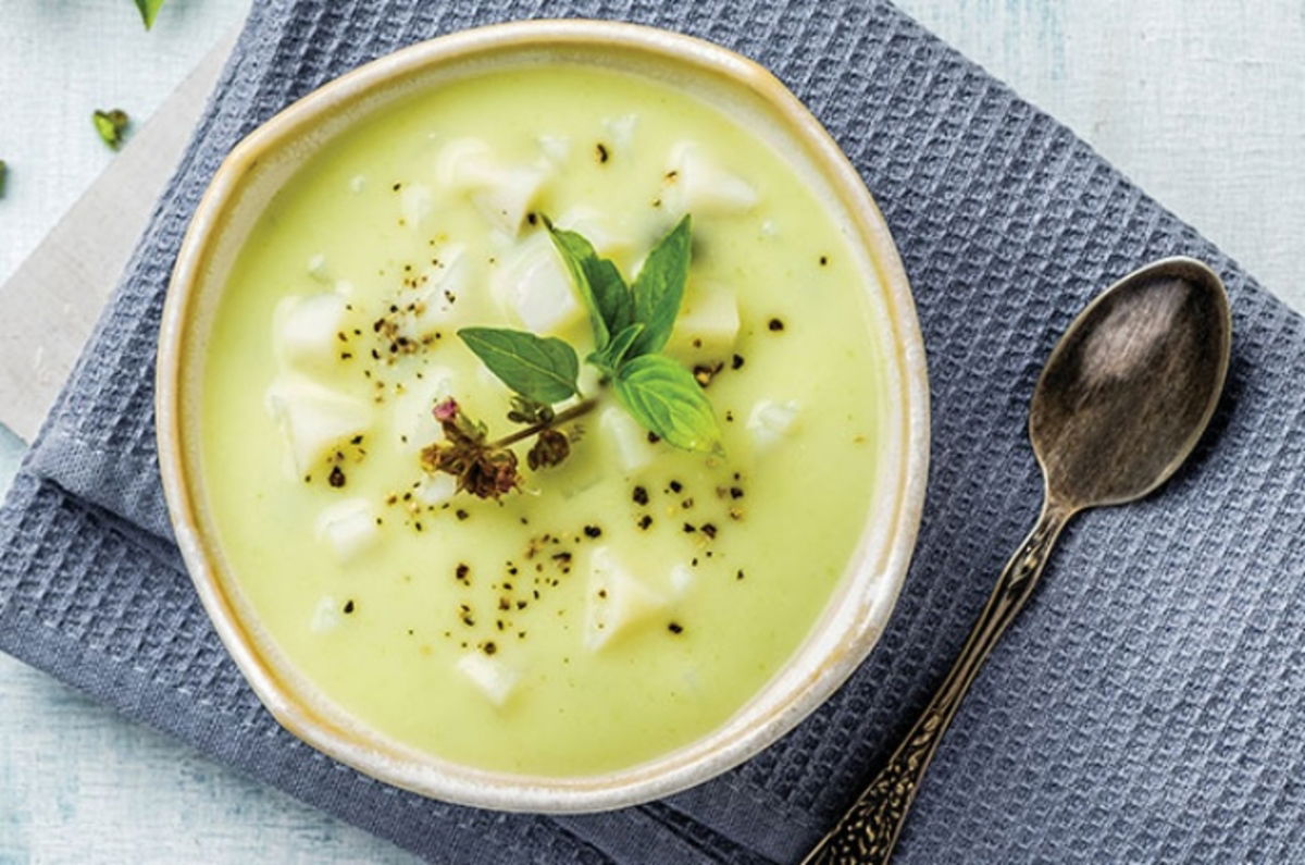 Crema espinaca leche avena