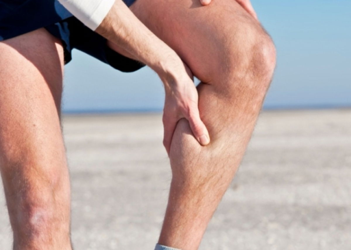 Persona con calambre