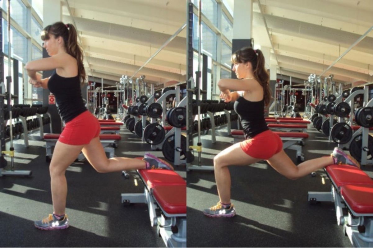 Pasos sentadilla búlgara