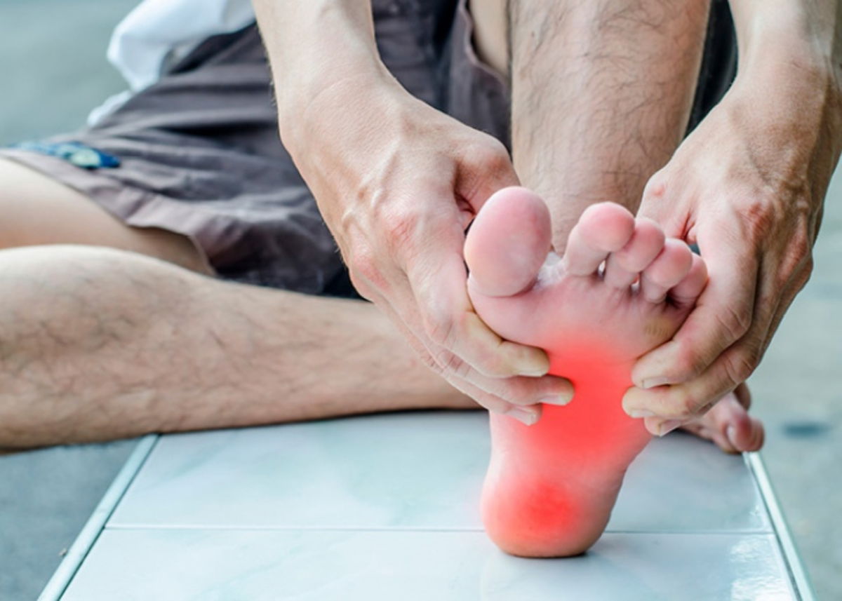 Persona pie de atleta