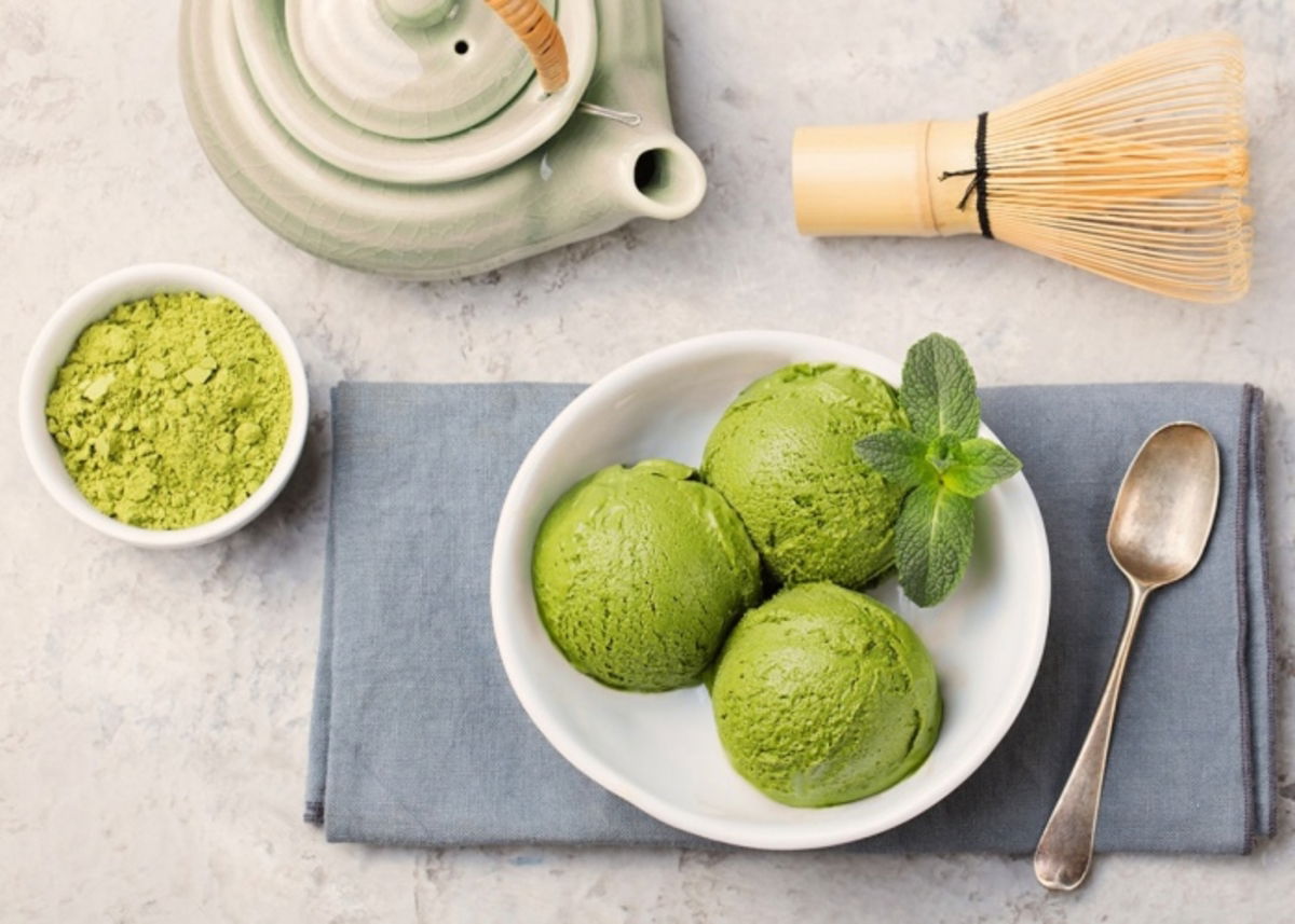 Helado té verde