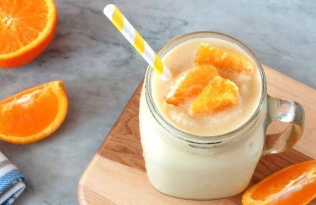 Batido naranja avena