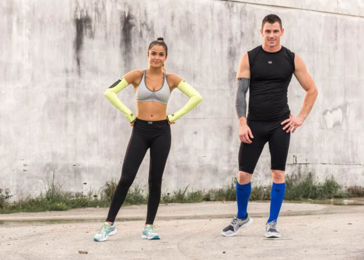 Hombre y mujer deportistas