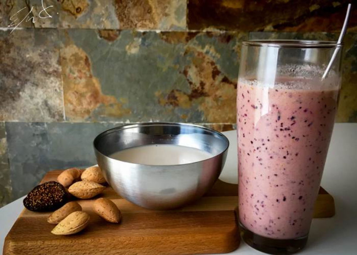 Batido cerezas y nuez