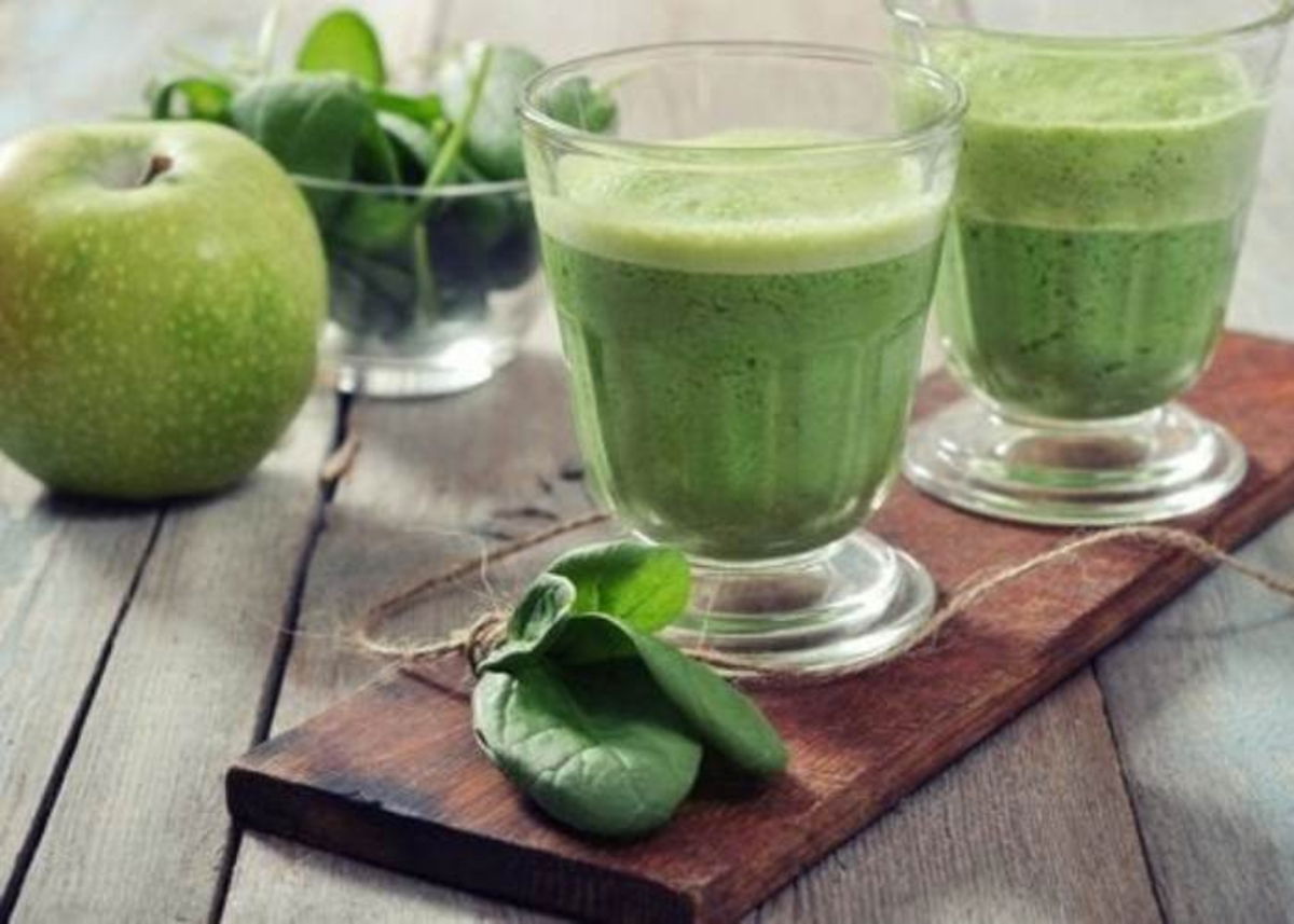 Batido espinaca y manzana