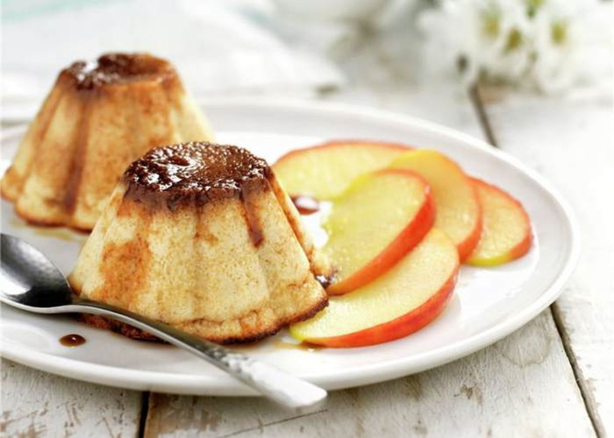 Flan manzana