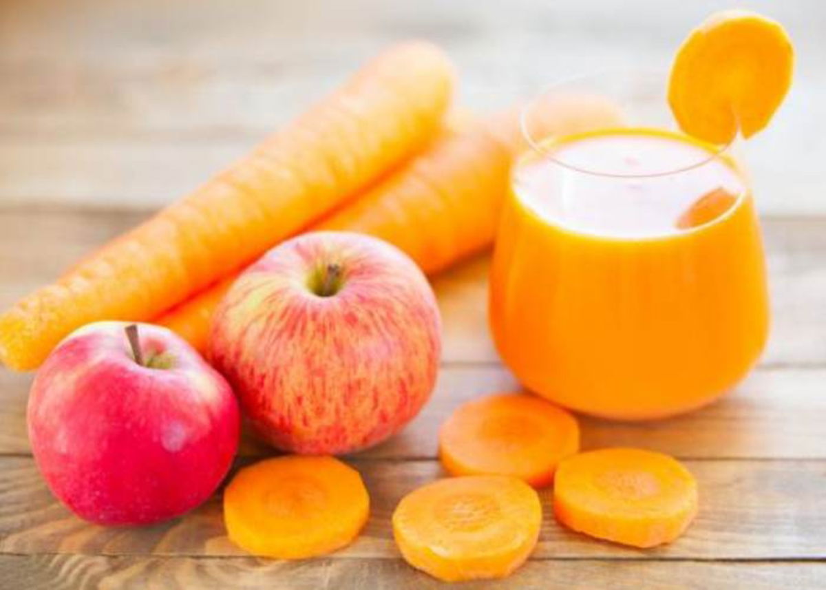 Bebida manzana zanahoria