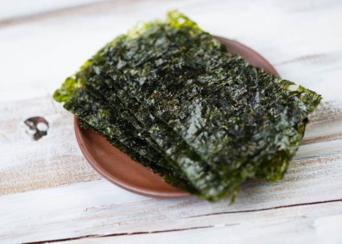 Plato alga crujiente