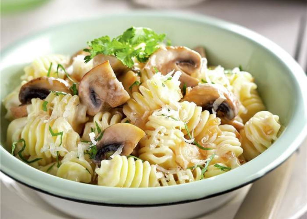 Fusilli con hongos