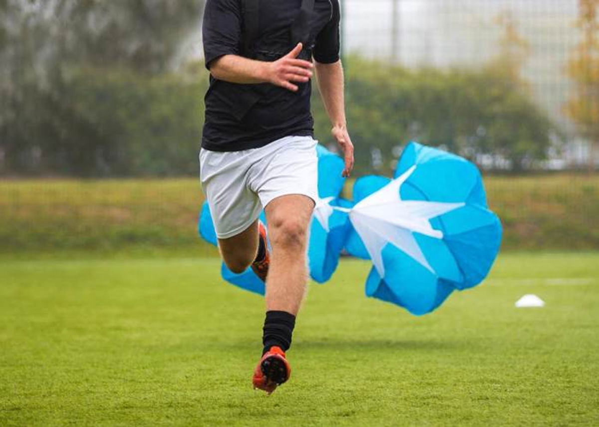 Hombre paracaídas resistencia