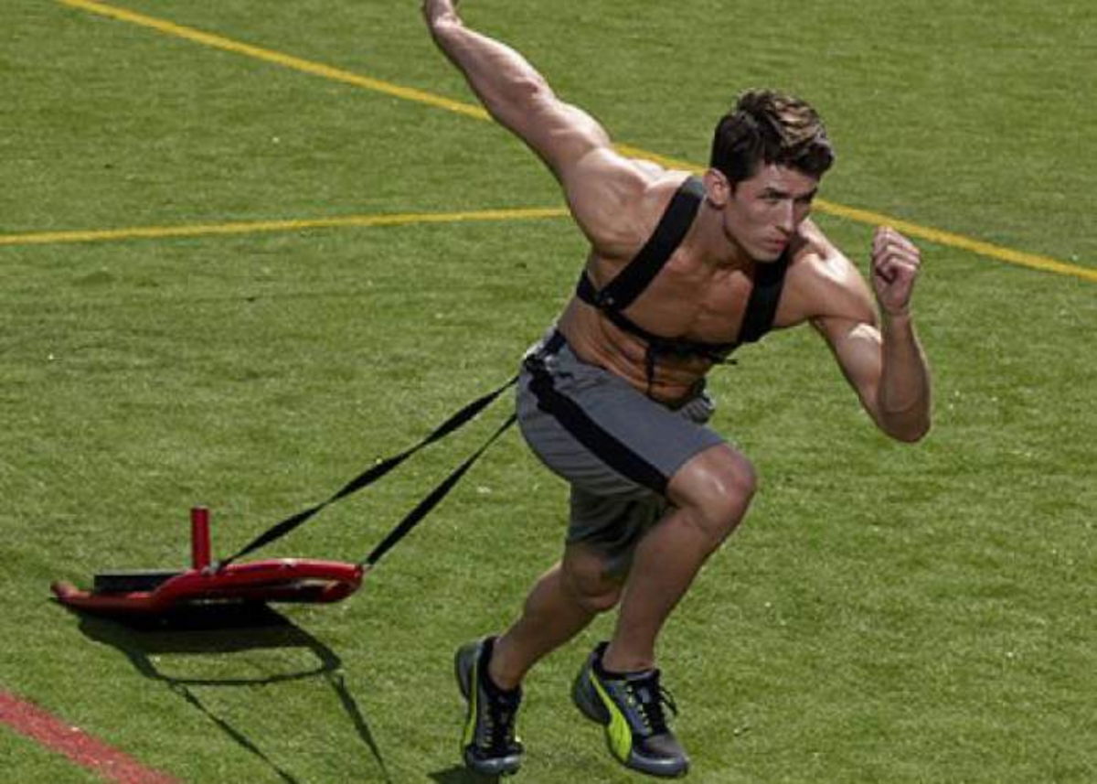 Hombre trineo de resistencia