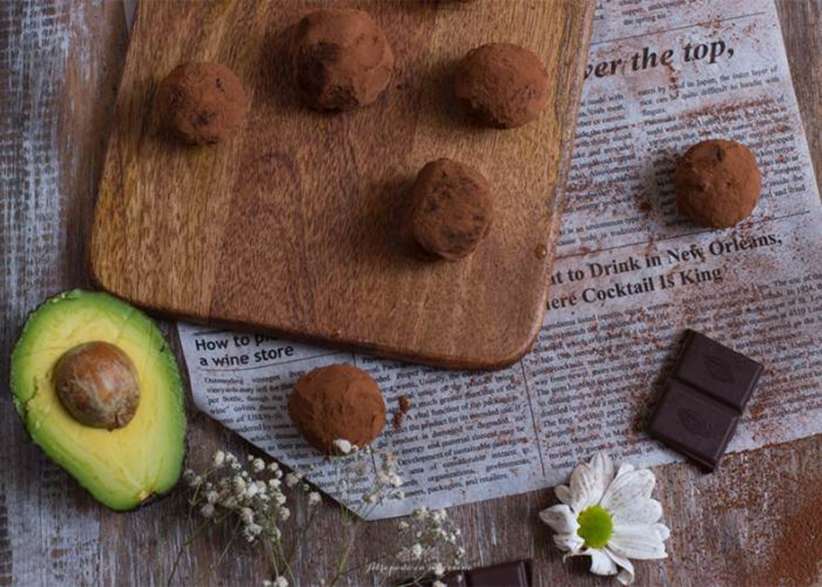 Trufas de chocolate aguacate