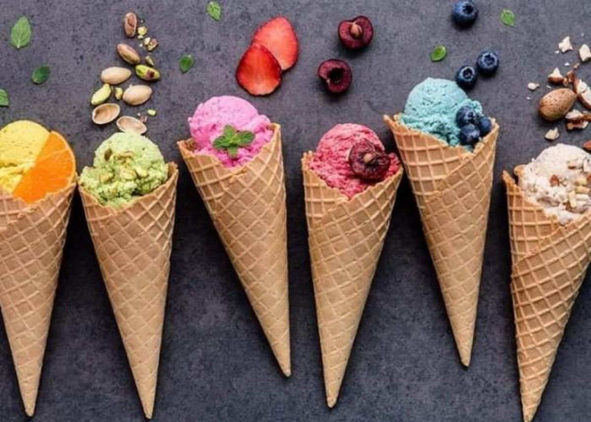Varios conos helado