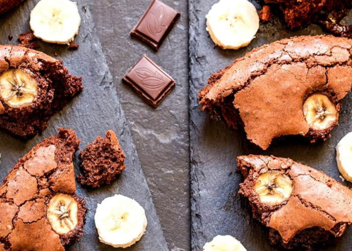 Brownie plátano chocolate
