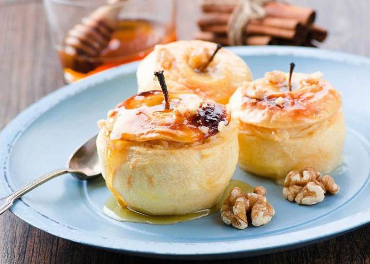 Manzanas con frutos secos
