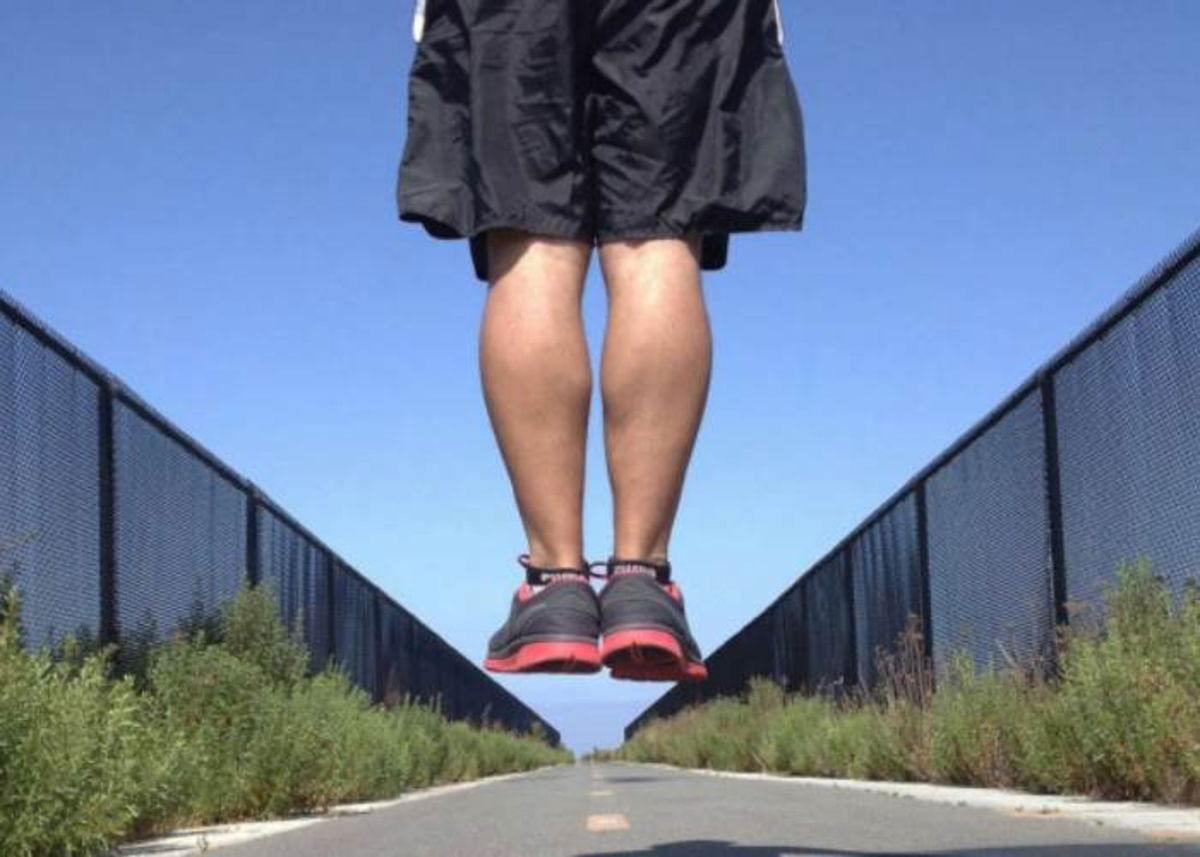 Persona salto vertical