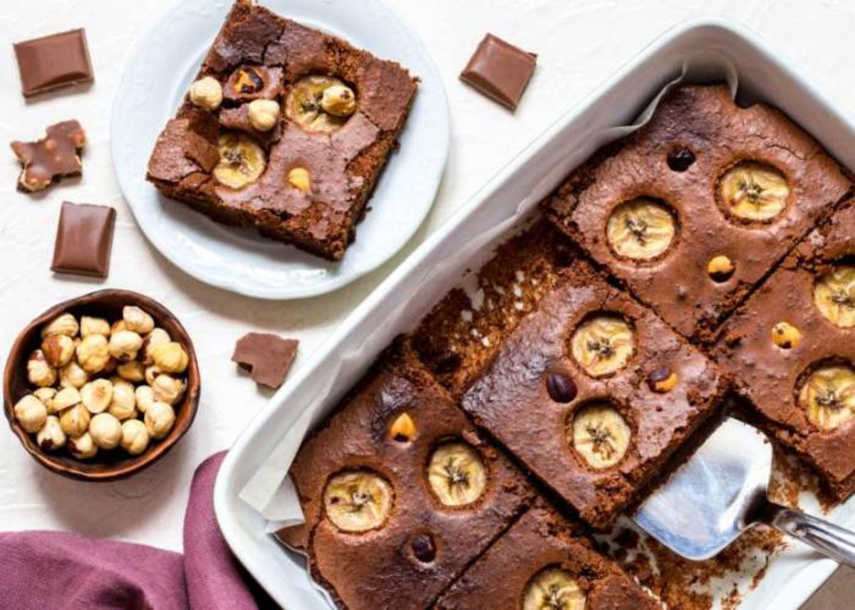 Brownie con platano