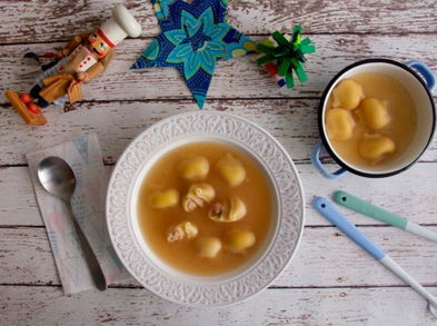 Sopas de galets vegetarianas, ideal para la cena navideña