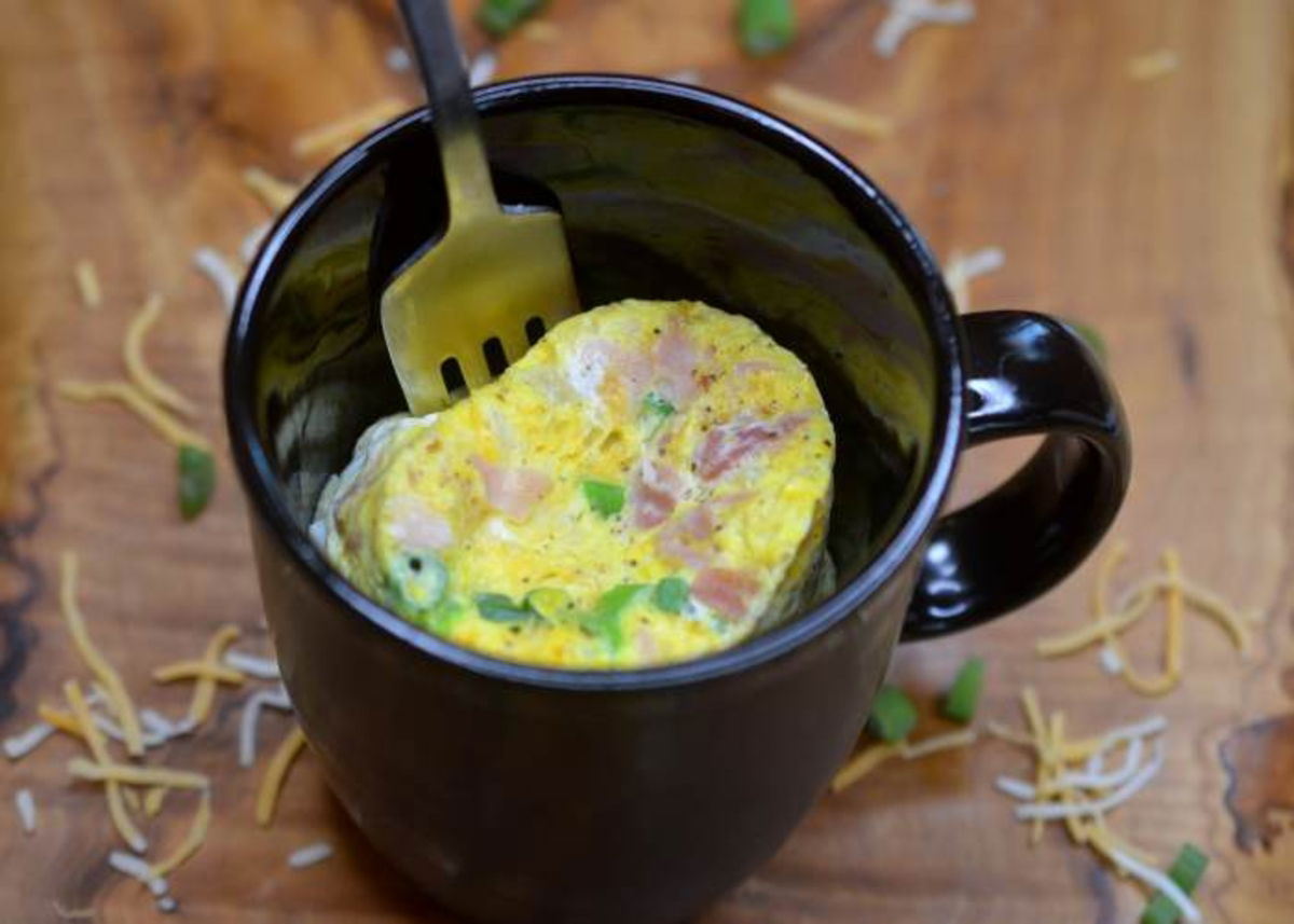 Pastel salado en taza