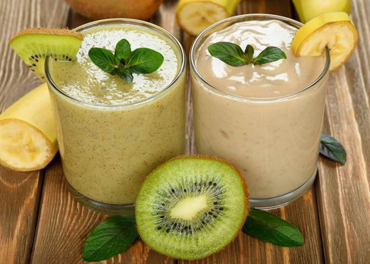 Batido kiwi y plátano