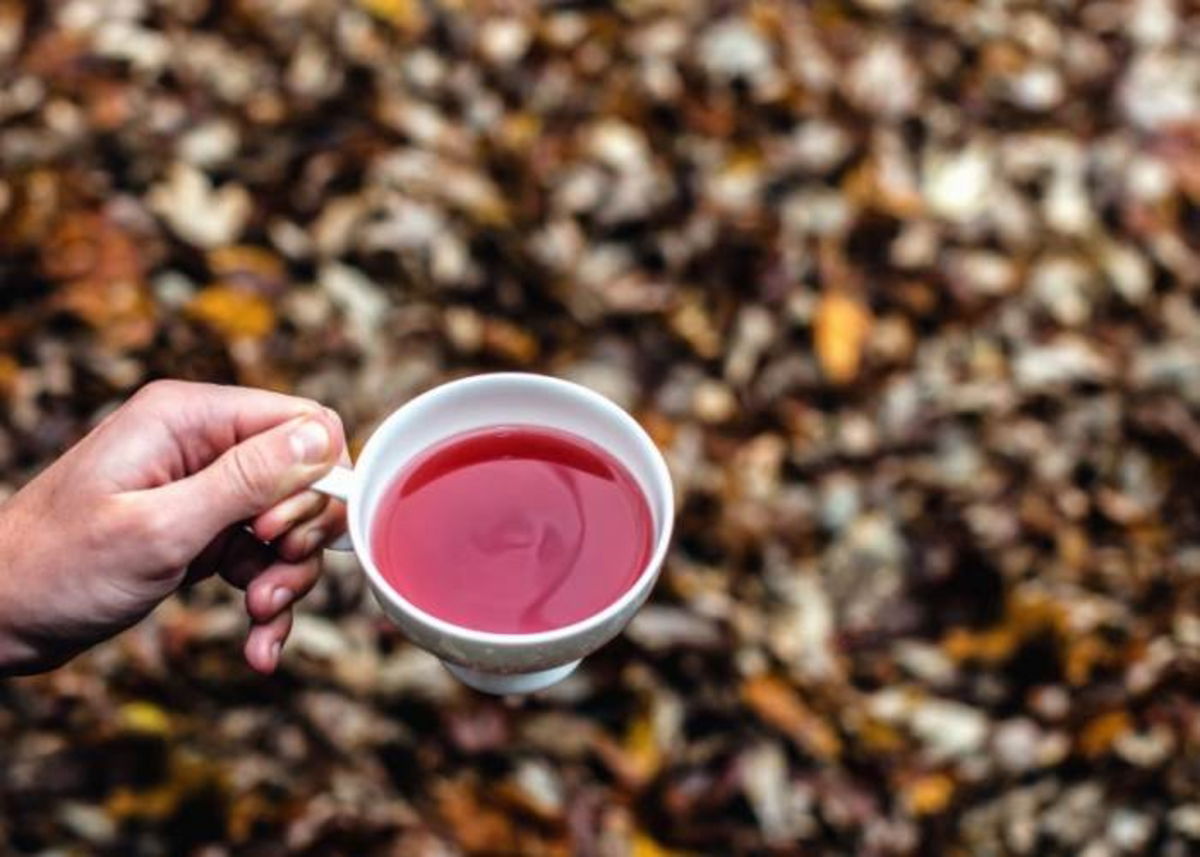 Mano con taza infusión