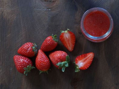 Sirope de fresas, repleta de antioxidantes