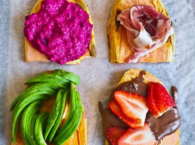 Tostadas de boniato, ideales para el desayuno