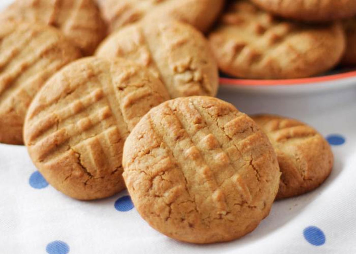 Galletas mantequilla maní manzana