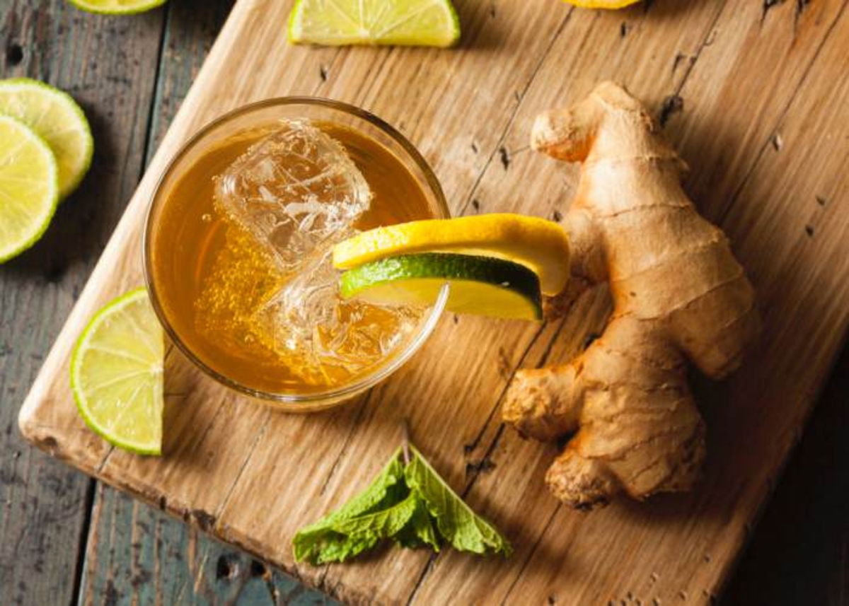 Vaso con ginger ale