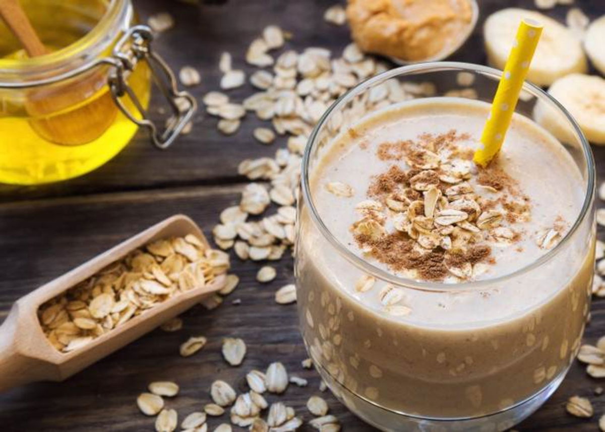 Bebida de avena y miel