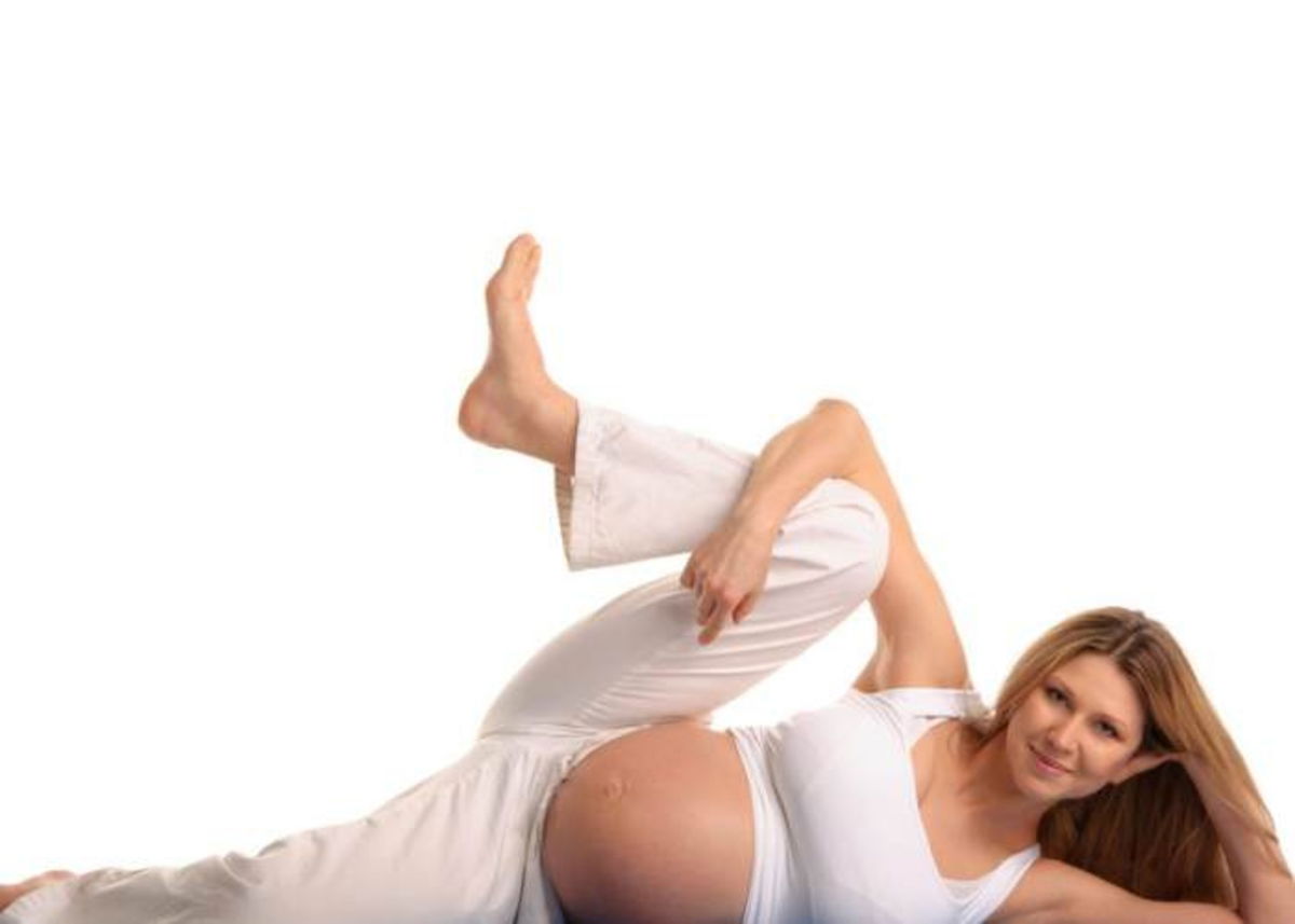 Mujer embarazada ejercicio