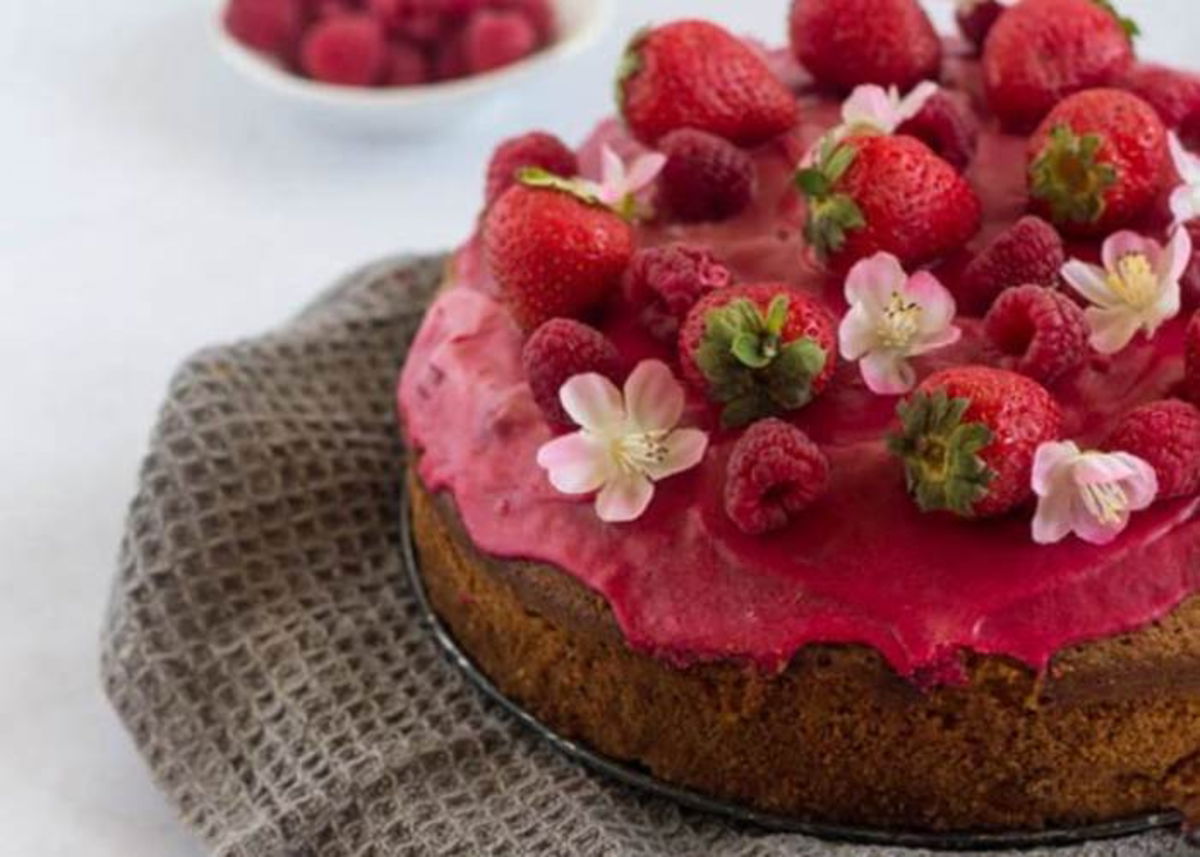 Bizcocho de arroz frutos rojos