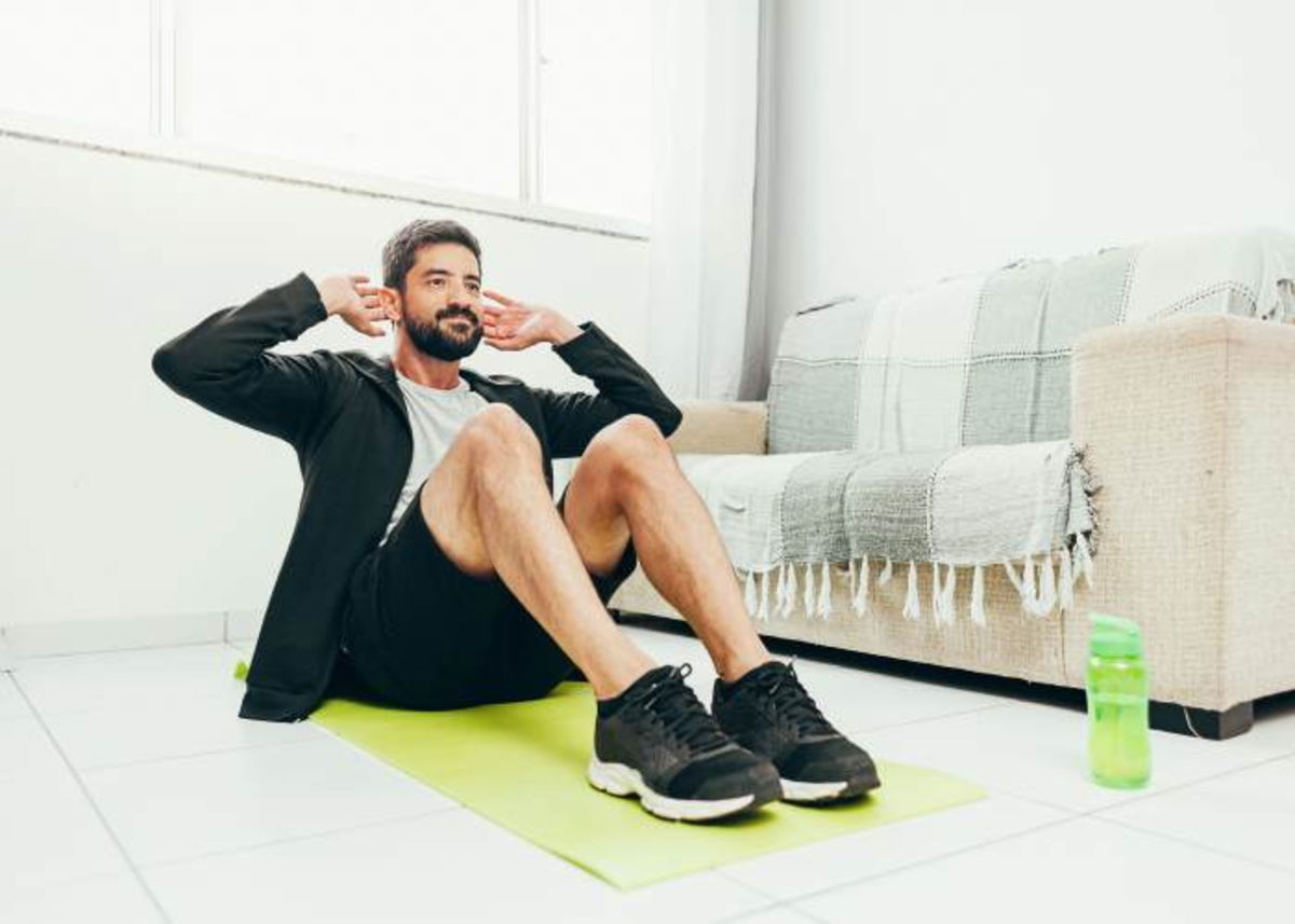 Hombre ejercitándose