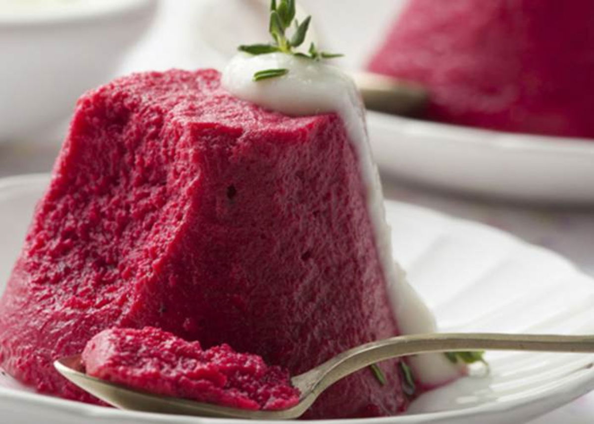 Tarta de remolacha y queso