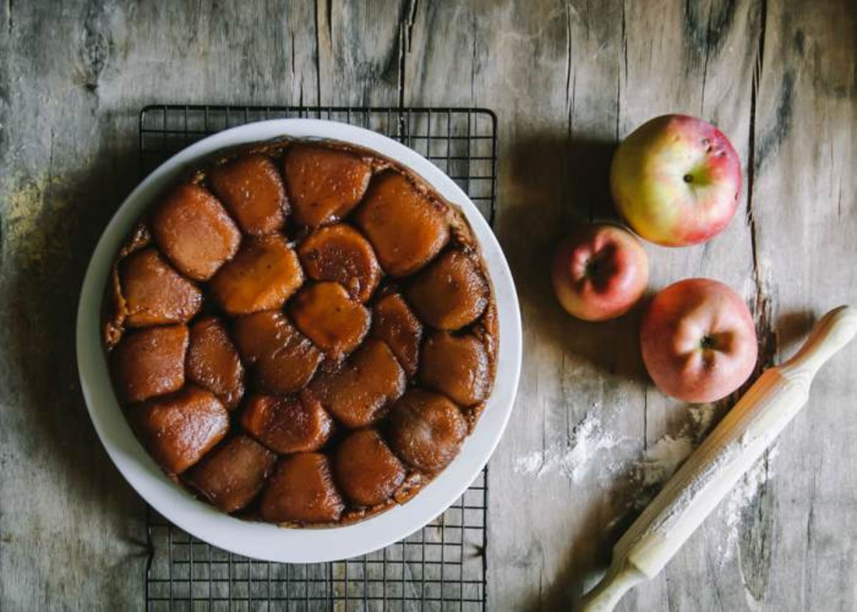 Tarta tatín vegana