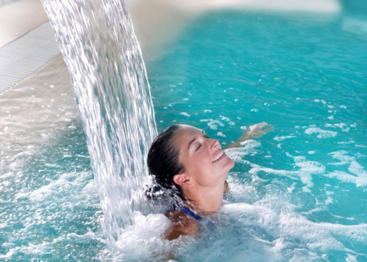 Mujer con técnica balneoterapia